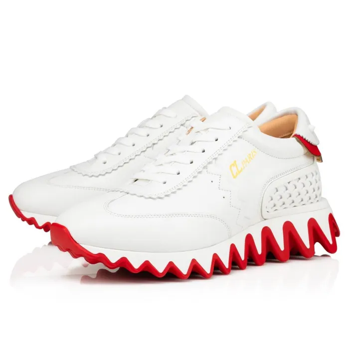 Women Loubishark Woman Sneakers 8211 Calf Leather And Neoprene 8211 Bianco Bianco Christian Louboutin Sneakers Women Loubishark Woman Sneakers 8211 Calf Leather And Neoprene 8211 Bianco Bianco Christian Louboutin Sneakers