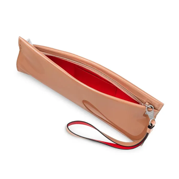 Women Loubitwist Clutch 8211 Patent Calf 8211 Nude Nude Christian Louboutin Clutches and Evening Bags