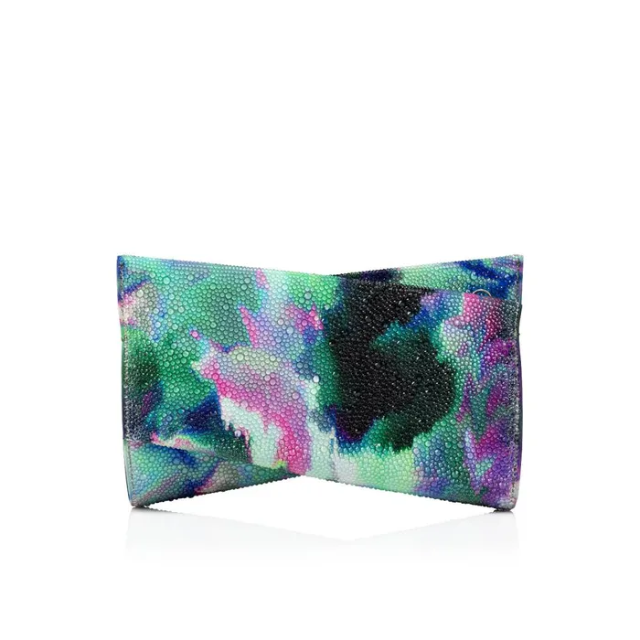 Women Loubitwist Small Clutch 8211 Crepe Satin And Strass Melancholia 8211 Multicolor Multicolor Christian Louboutin Shoulder Bags