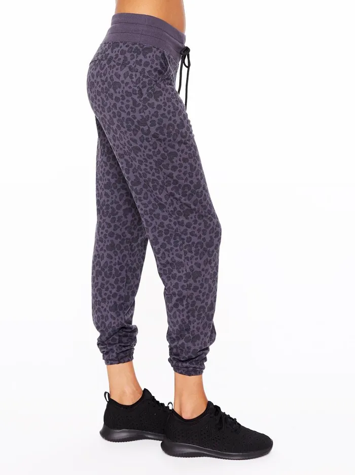 Women Loungewear Jessica Simpson Felicity Jogger In Black Painted Leopard Black Painted Leopard