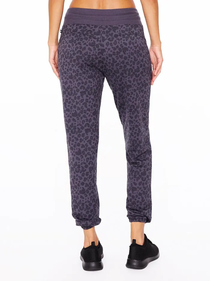 Women Loungewear Jessica Simpson Felicity Jogger In Black Painted Leopard Black Painted Leopard