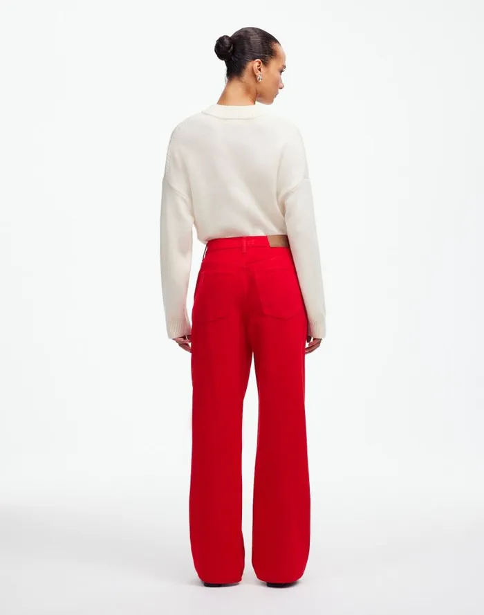 Women LowSlung Baggy Jeans Bright Cherry Madewell Jeans