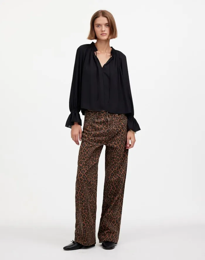 Women LowSlung Baggy Jeans Dark Coffee Madewell Jeans
