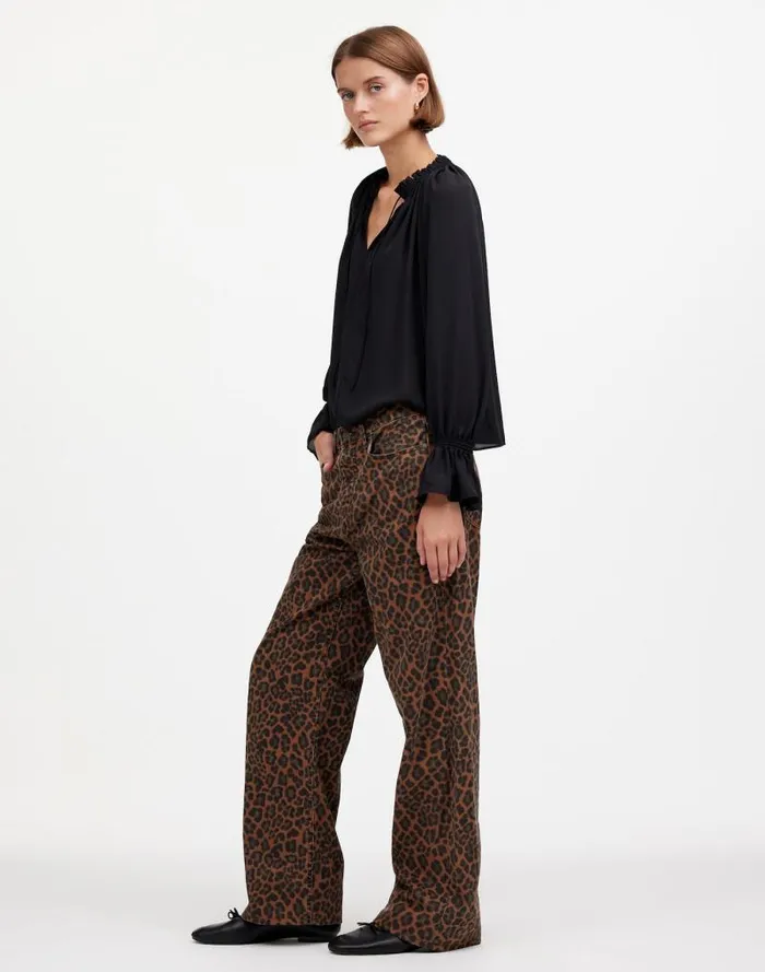 Women LowSlung Baggy Jeans Dark Coffee Madewell Jeans