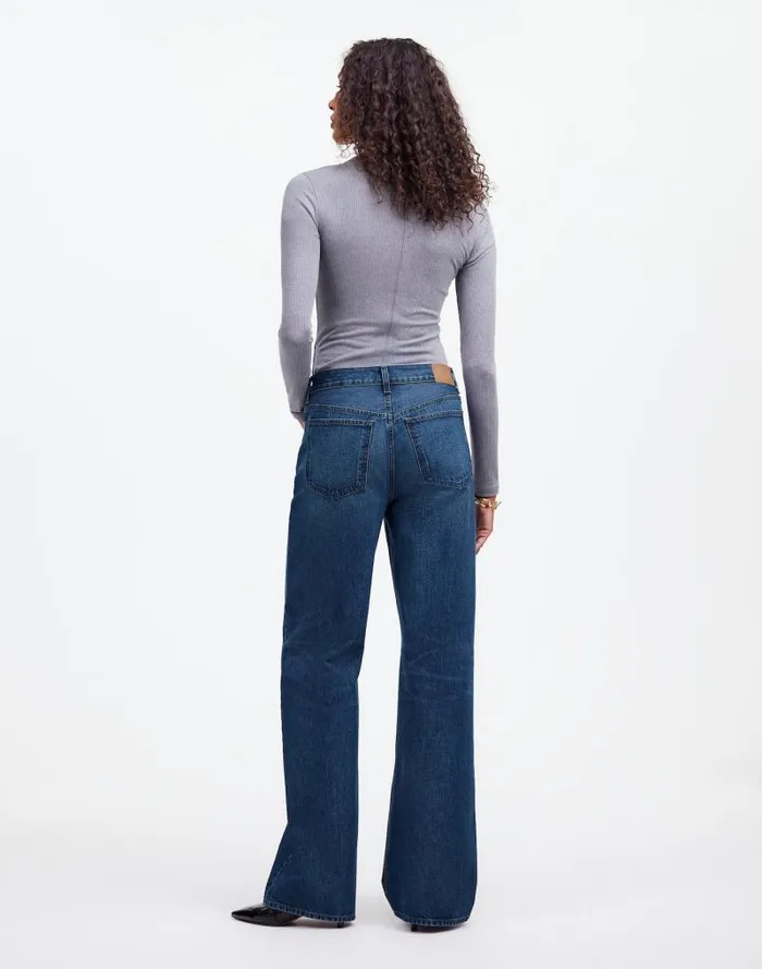 Women LowSlung Baggy Jeans Moffat Wash Madewell Jeans