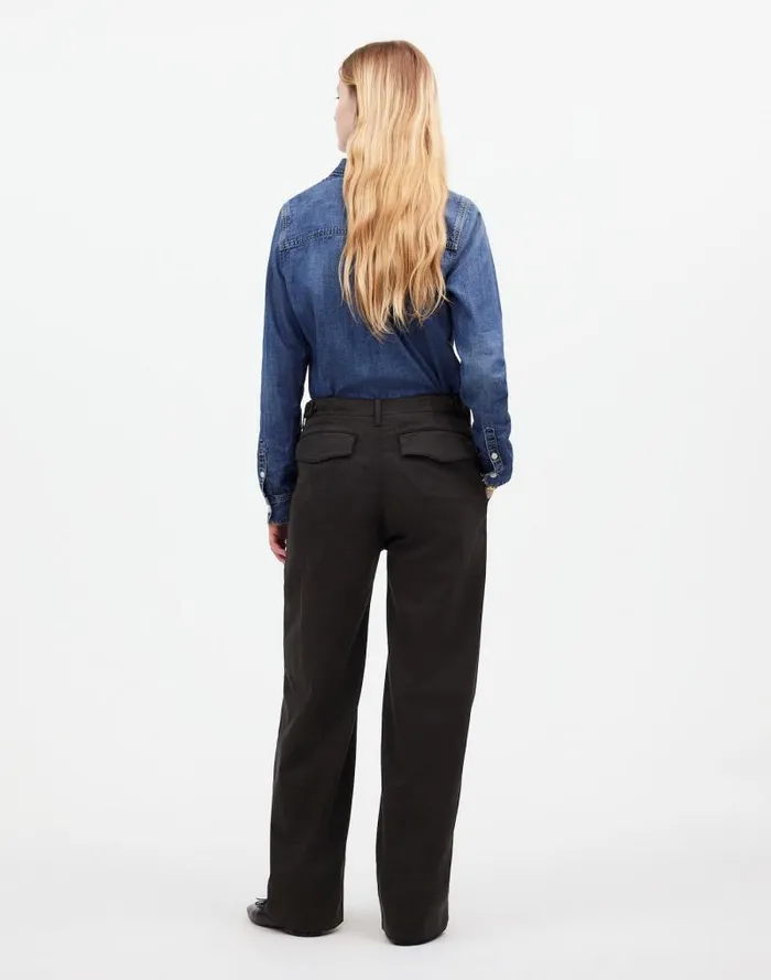 Women LowSlung Baggy Utility Pants Almost Black Madewell Pants
