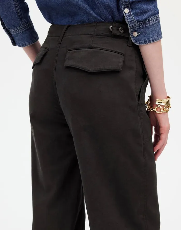 Women LowSlung Baggy Utility Pants Almost Black Madewell Pants