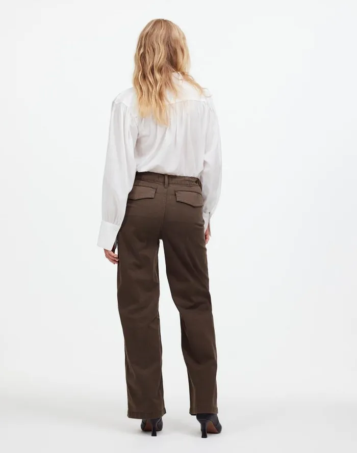 Women LowSlung Baggy Utility Pants Field Olive Madewell Pants