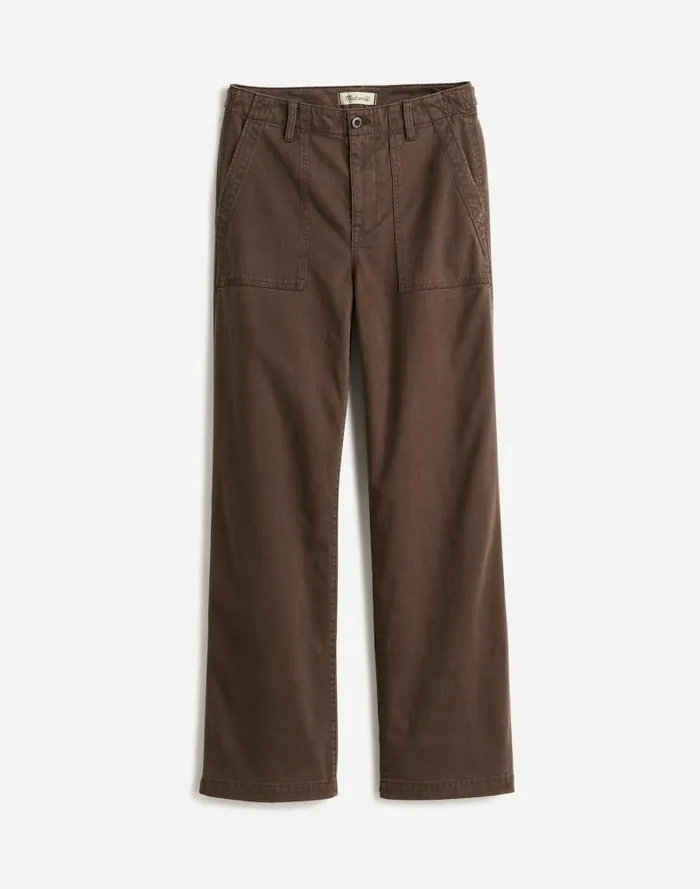 Women LowSlung Baggy Utility Pants Field Olive Madewell Pants