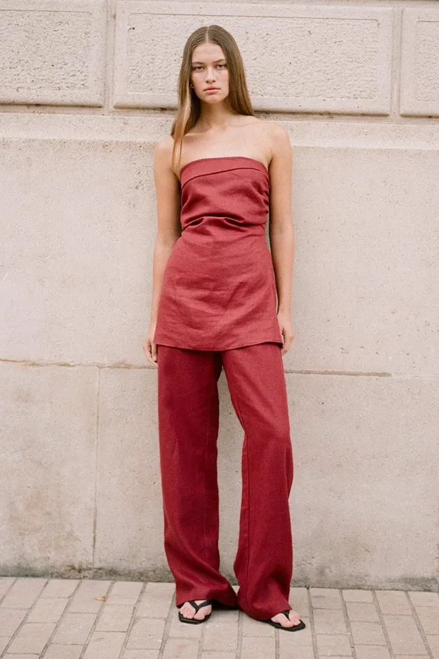Women Lulea Pant Wine Faithfull The Brand Pants Women Lulea Pant Wine Faithfull The Brand Pants