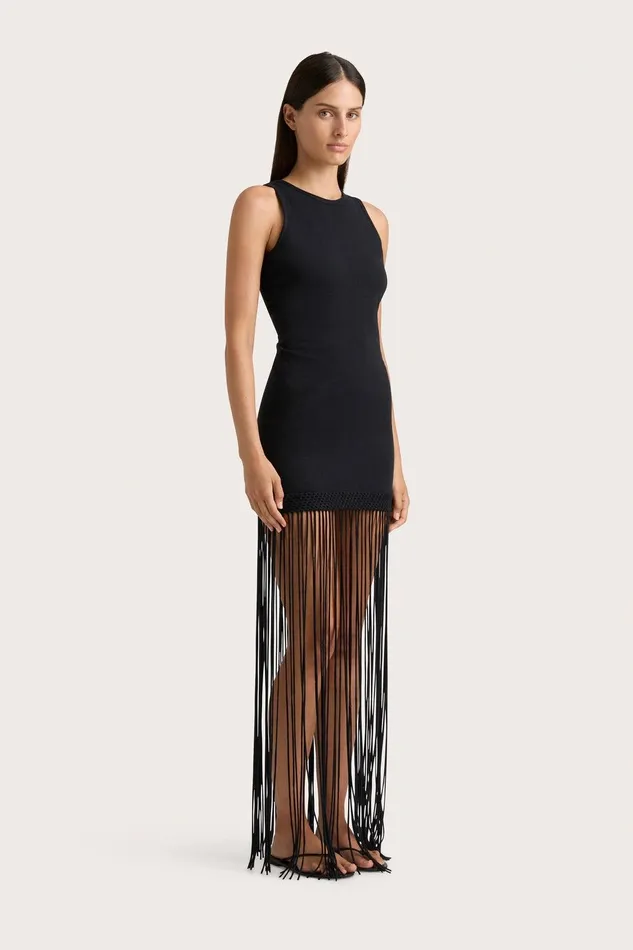 Women Maceio Fringed Dress Black Faithfull The Brand Dresses Women Maceio Fringed Dress Black Faithfull The Brand Dresses