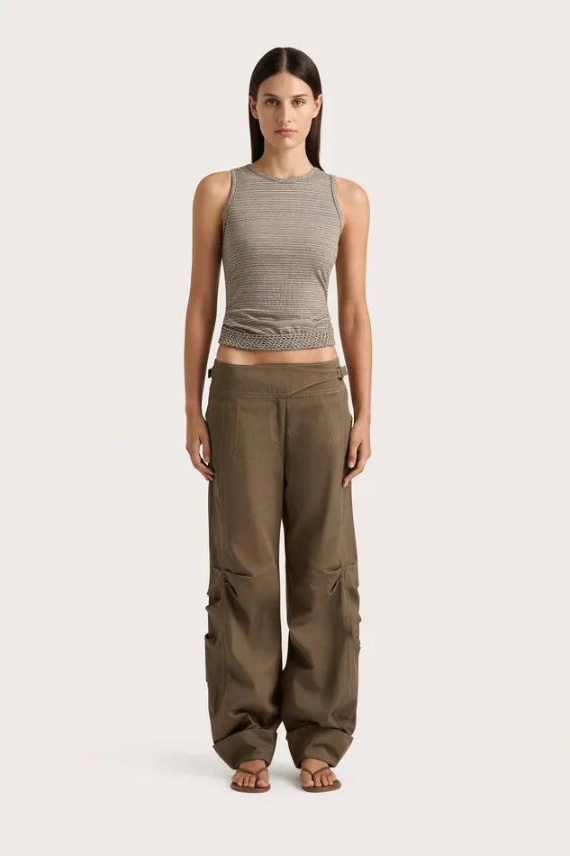 Women Maceio Top Walnut Stripe Faithfull The Brand Tops