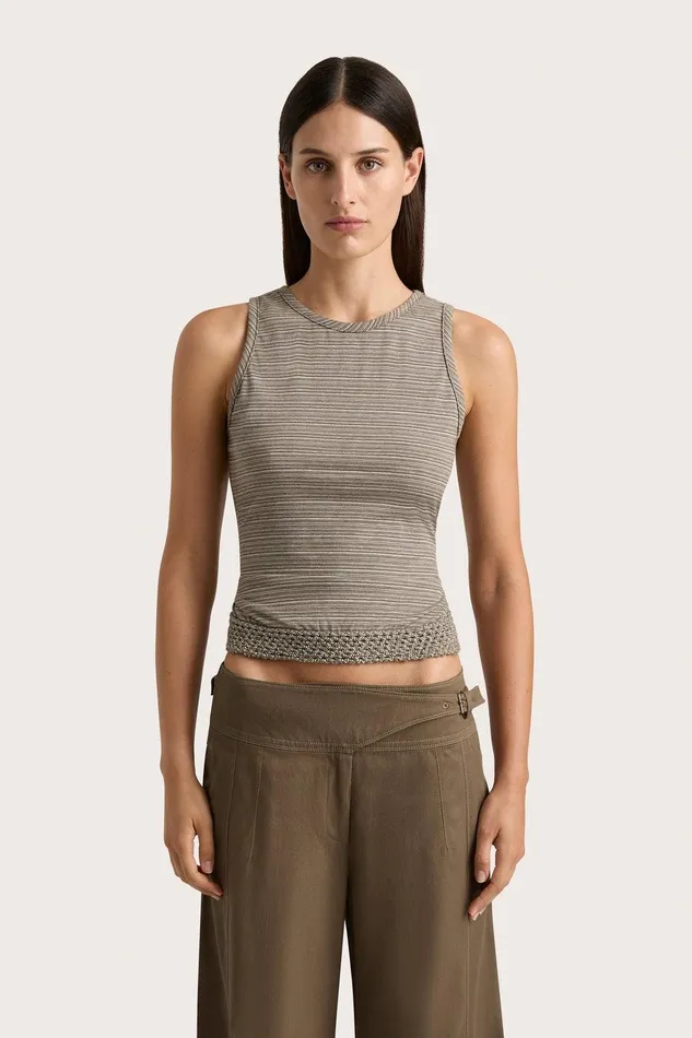 Women Maceio Top Walnut Stripe Faithfull The Brand Tops Women Maceio Top Walnut Stripe Faithfull The Brand Tops