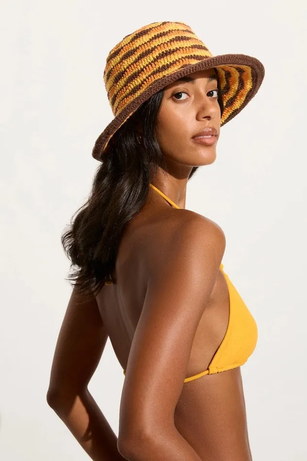 Women Maddalena Crochet Hat Orange Exclusive 8211 Final Sale Faithfull The Brand Accessories