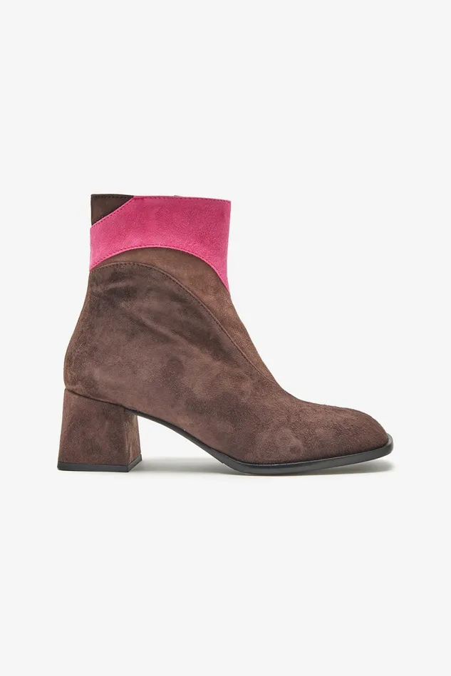 Women Malparmi Boots And Booties Suede Inlay Ankle Boots Pinkbrown