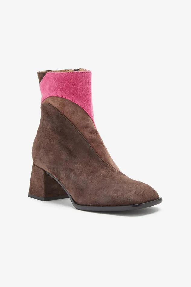 Women Malparmi Boots And Booties Suede Inlay Ankle Boots Pinkbrown