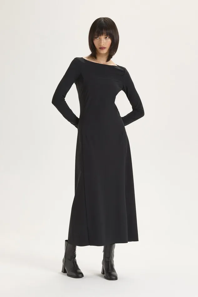 Women Malparmi Dresses Soft Jersey Dress Black