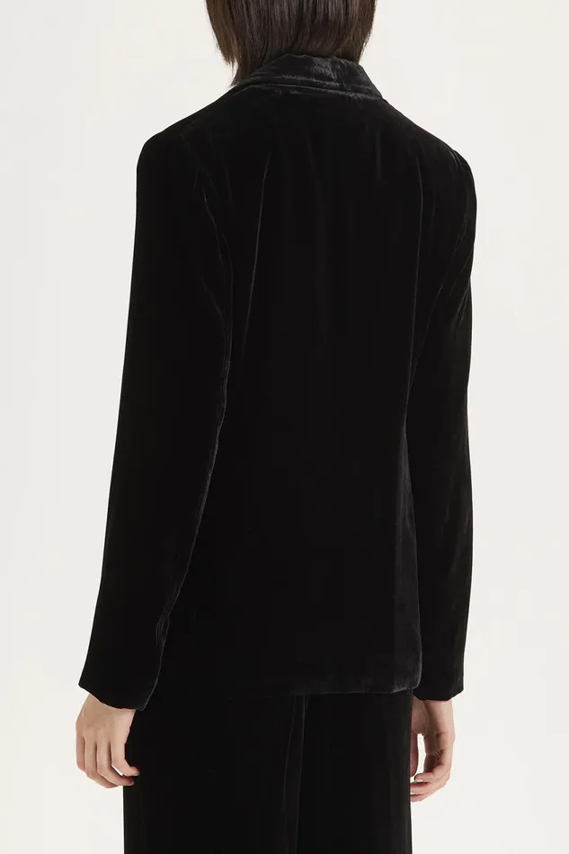 Women Malparmi Jackets Fluid Velvet Jacket Black