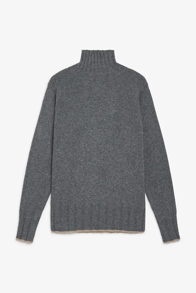 Women Malparmi Knitwear New Soft Wool Sweater Slate Gray