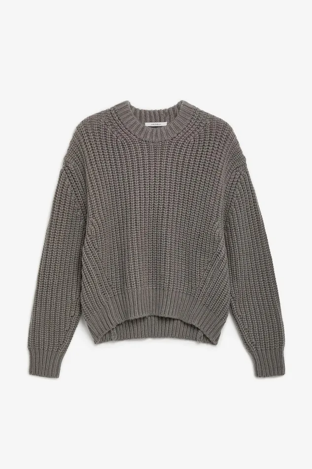 Women Malparmi Knitwear Soft Alpaca Sweater Grey