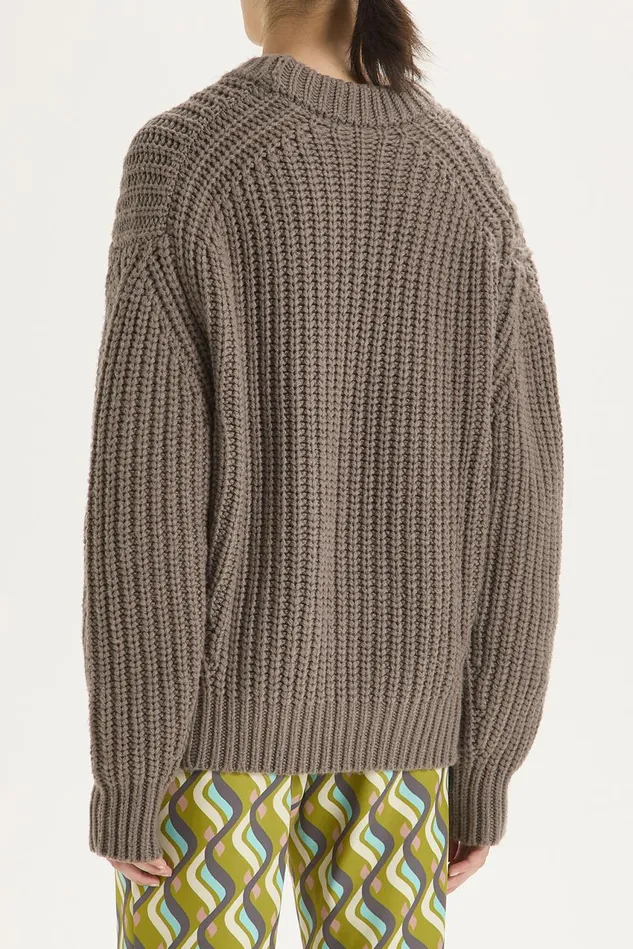 Women Malparmi Knitwear Soft Alpaca Sweater Grey