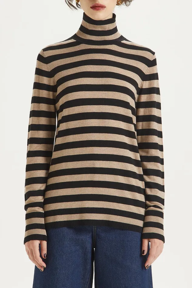 Women Malparmi Knitwear Soft Touch Sweater Blackgrey