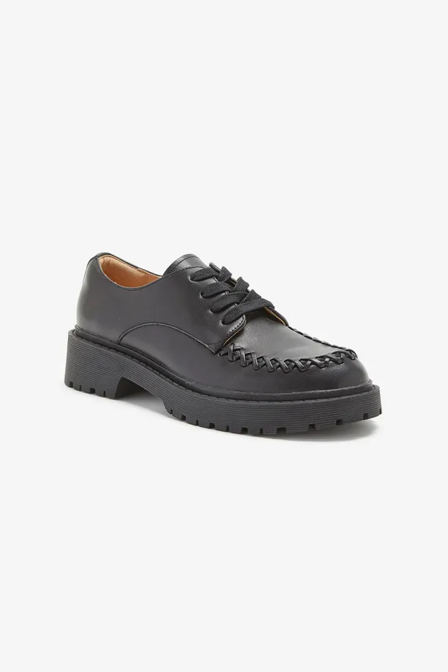 Women Malparmi Laceups Leather Tress LaceUp Black