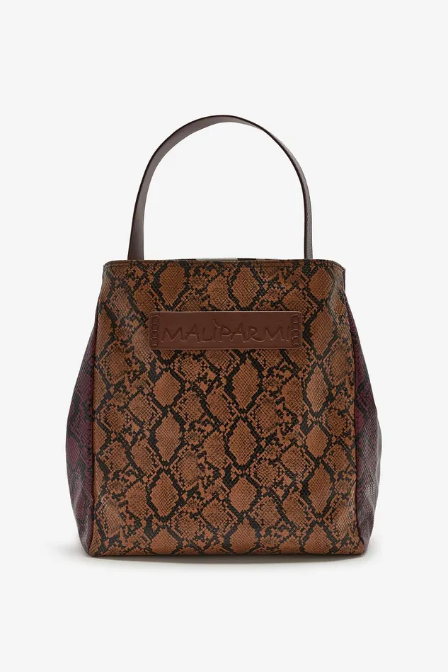 Women Malparmi Medium Bags Leather Animalier Large Shoulder Bag Bordeauxbrown Women Malparmi Medium Bags Leather Animalier Large Shoulder Bag Bordeauxbrown