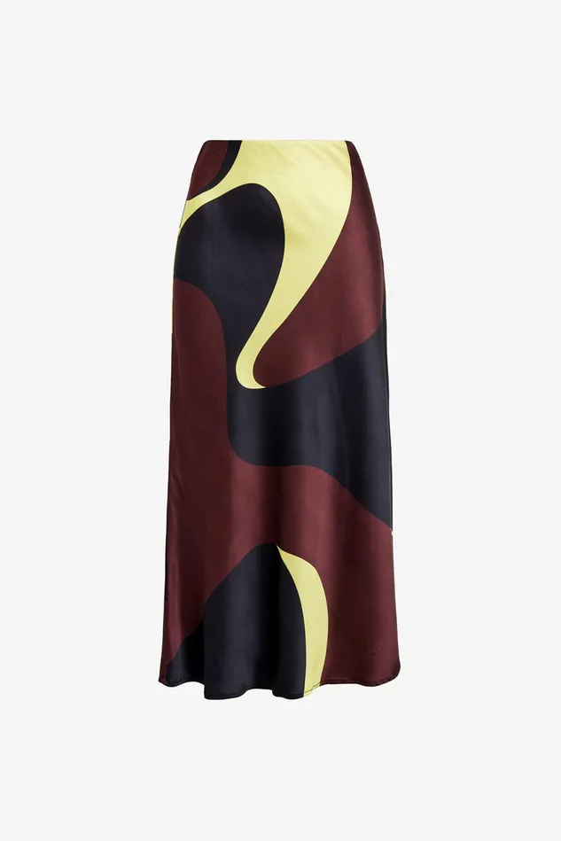 Women Malparmi Skirts Clio Print Skirt Bordeauxblackacid