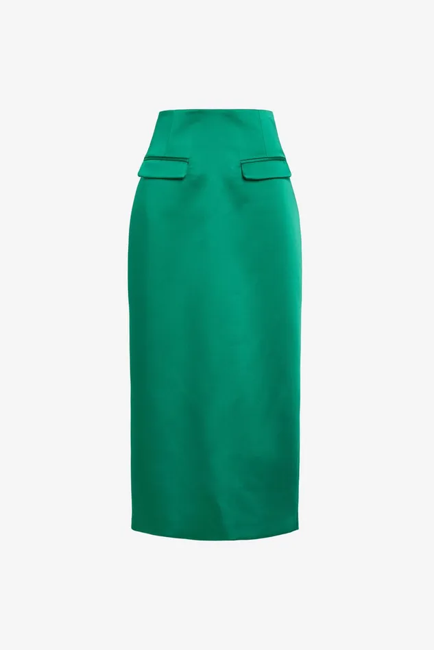 Women Malparmi Skirts Stretch Duchesse Skirt Ivy Green