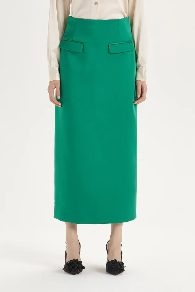 Women Malparmi Skirts Stretch Duchesse Skirt Ivy Green