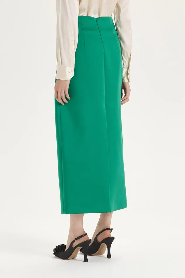 Women Malparmi Skirts Stretch Duchesse Skirt Ivy Green