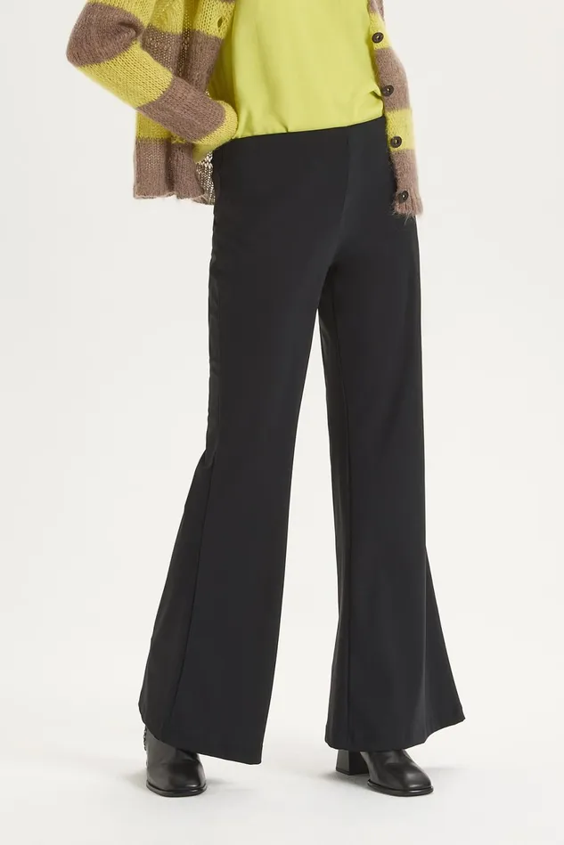 Women Malparmi Trousers Soft Jersey Trousers Black