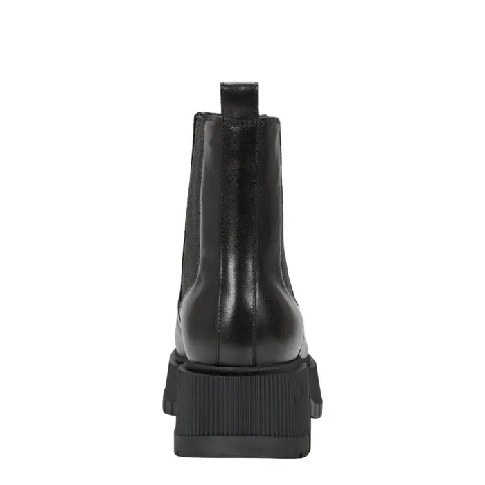 Women Marc Fisher Booties Bermida Lug Sole Bootie Black Leather