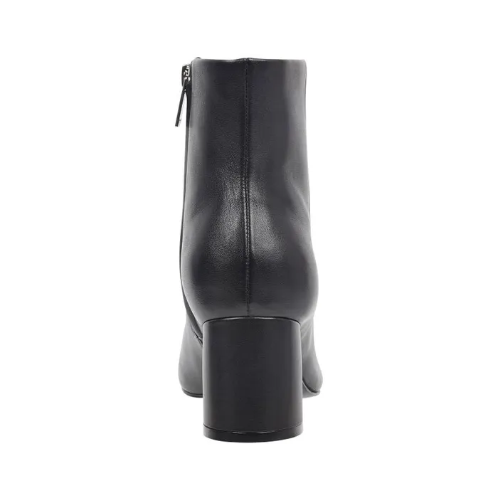 Women Marc Fisher Booties Jarli Pointy Ankle Bootie Black Leather