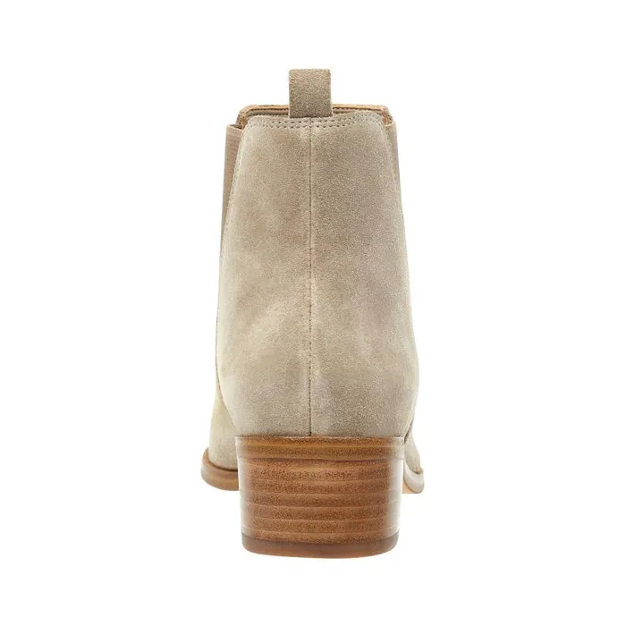 Women Marc Fisher Booties Yale Pointy Toe Chelsea Bootie Taupe Suede