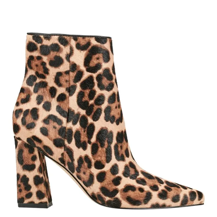 Women Marc Fisher Booties Yanaraly Heeled Bootie Leopard