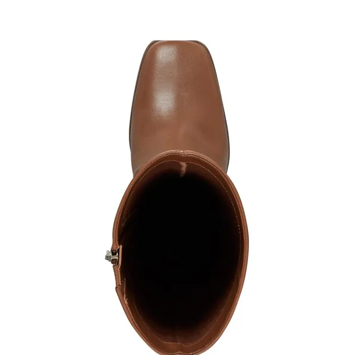 Women Marc Fisher Boots and Booties Dreeam Block Heeled Boot Tan Leather