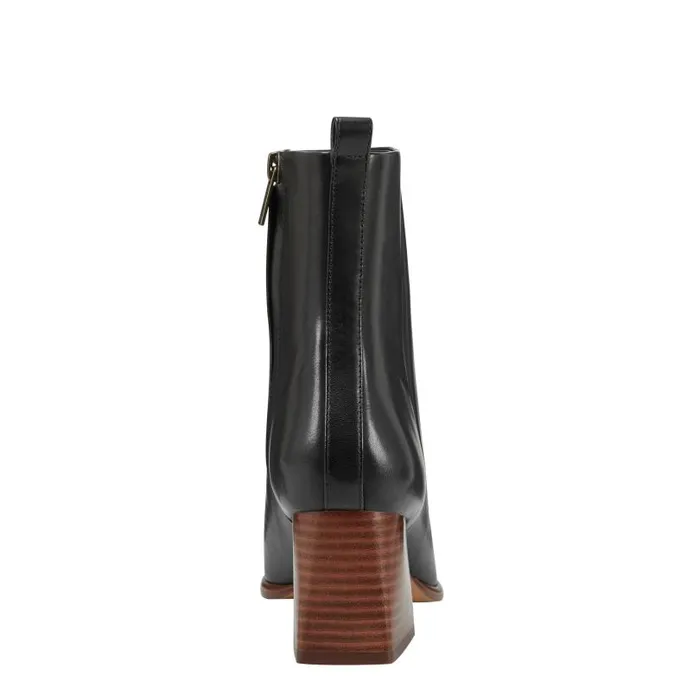 Women Marc Fisher Boots and Booties Floria Square Toe Bootie Black Leather