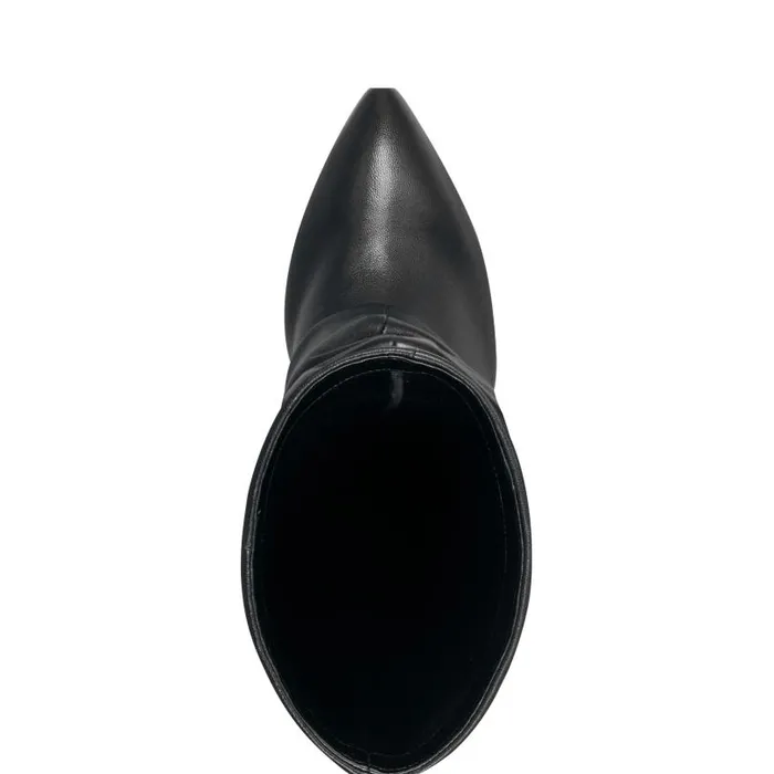 Women Marc Fisher Boots and Booties Lalita Foldover Dress Boot Black Leather