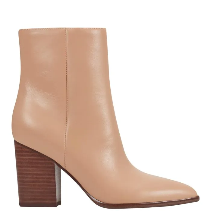 Women Marc Fisher Boots and Booties Melysa Dress Bootie Light Natural Leather