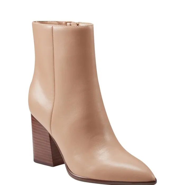 Women Marc Fisher Boots and Booties Melysa Dress Bootie Light Natural Leather