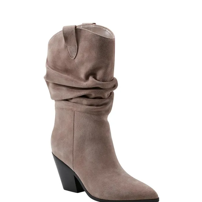 Women Marc Fisher Boots and Booties Myleea Slouchy Boot Natural Suede