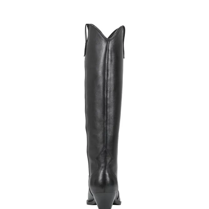 Women Marc Fisher Boots Ander Western Boot Black Leather
