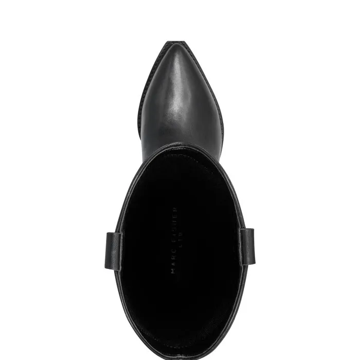 Women Marc Fisher Boots Ander Western Boot Black Leather