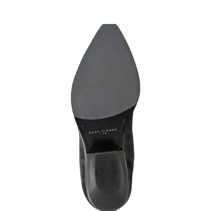 Women Marc Fisher Boots Ander Western Boot Dark Blue Suede