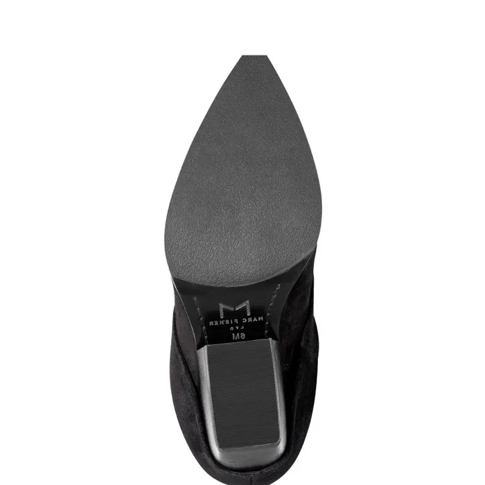 Women Marc Fisher Boots Calysta Block Heel Pointy Toe Boot Black
