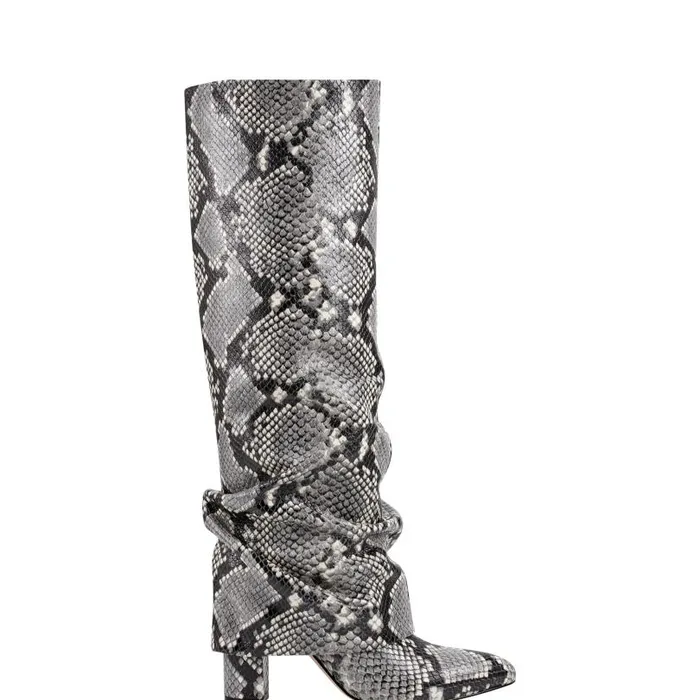 Women Marc Fisher Boots Lalita Foldover Dress Boot Snake Print
