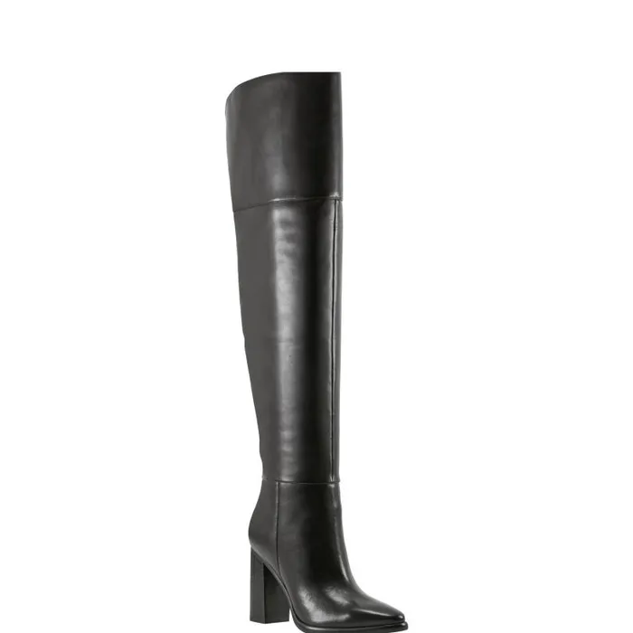 Women Marc Fisher Boots Lasli Over The Knee Boot Black Leather