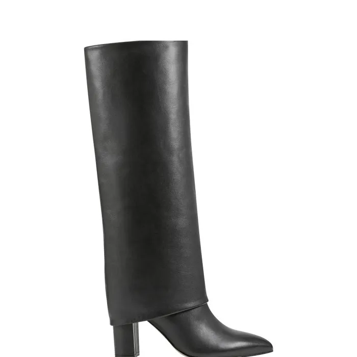 Women Marc Fisher Boots Leina Block Heel Pointy Toe Dress Boot Black